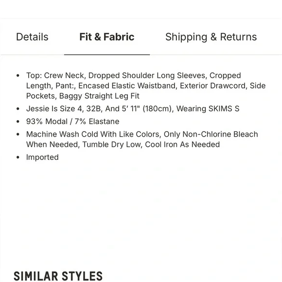 SKIMS Vibrant Soft Modal Blend Red Pajama Set - Picture 4 of 4